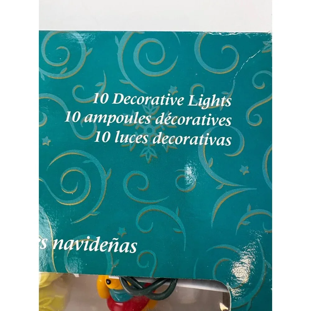 NOS Disney Winnie The‎ Pooh Christmas Holiday Light Set 10 Decorative Lights